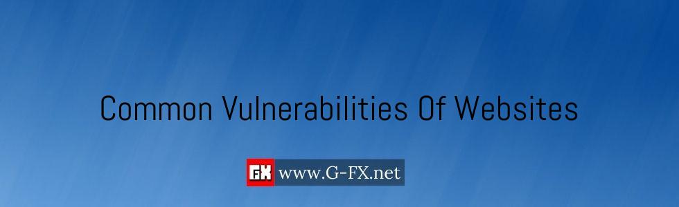 Common_Vulnerabilities_Of_Websites