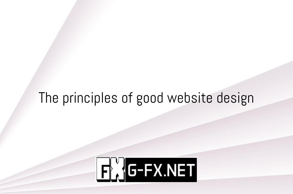 The Principles Of Good Website Design