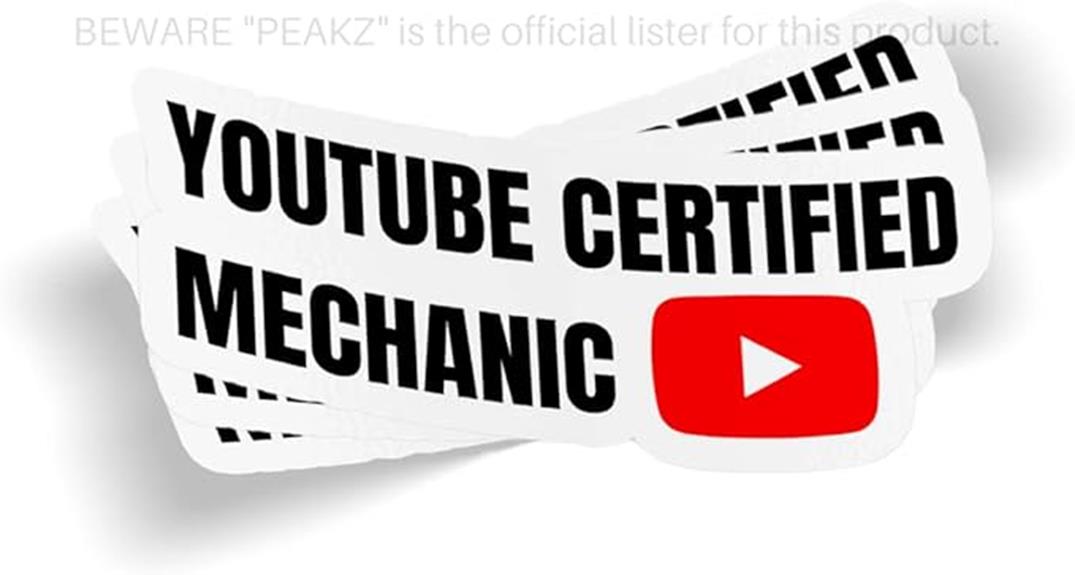 certified mechanic bumper stickers