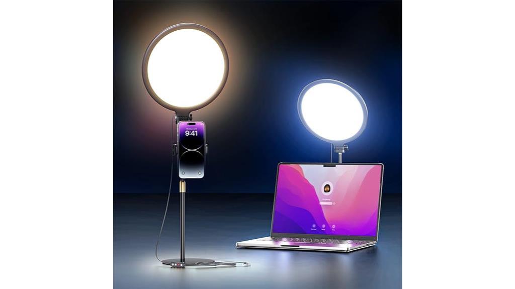 full screen ring light zoom