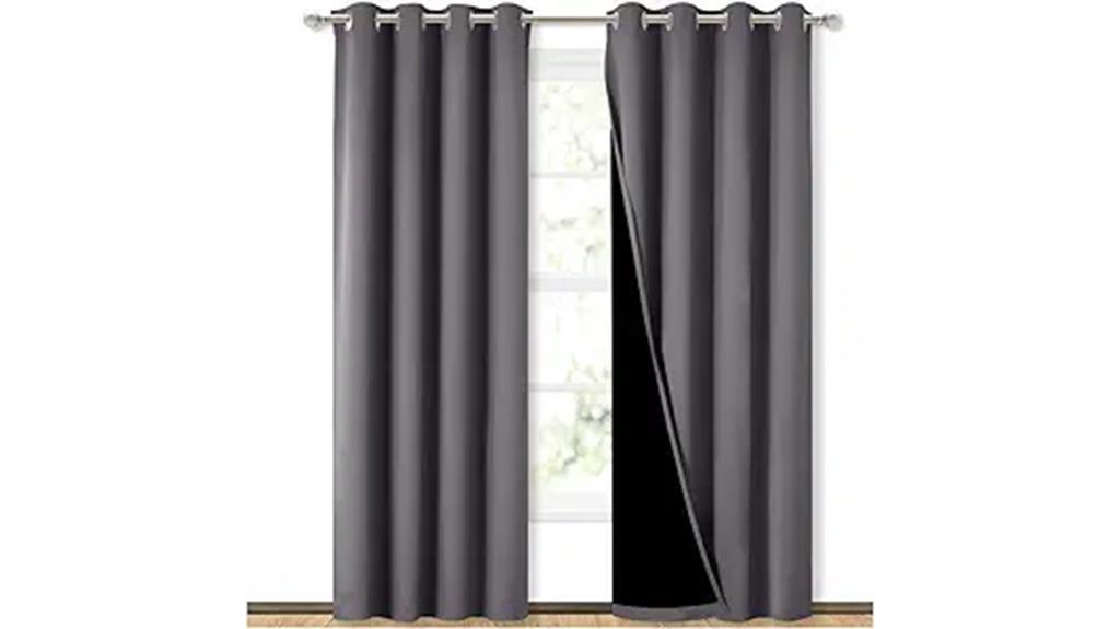 grey blackout curtain panels