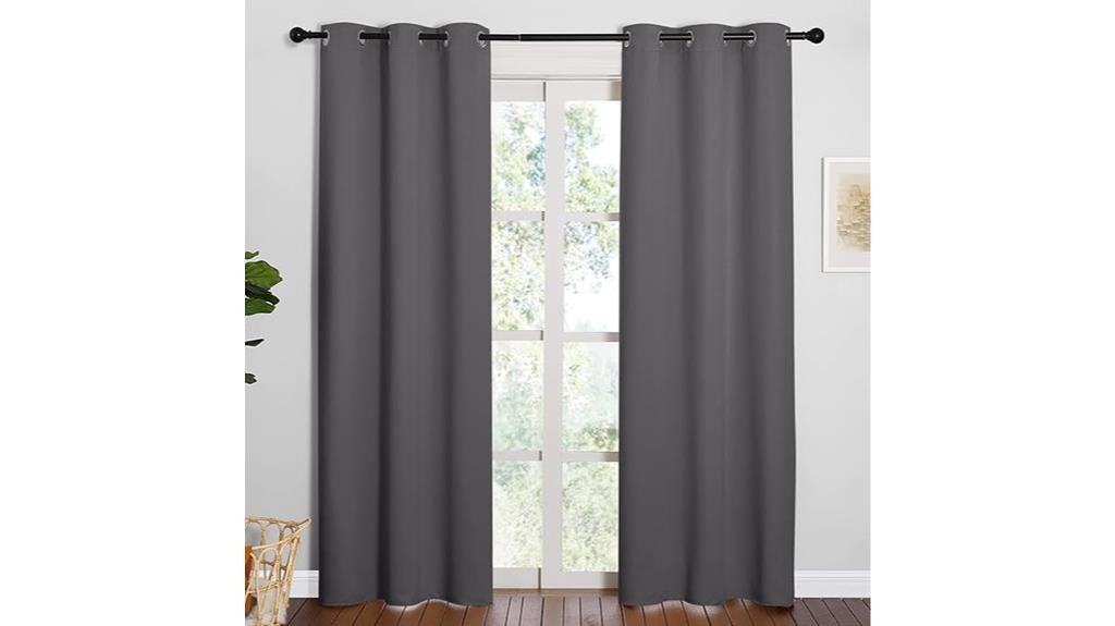 grey blackout curtains 84 long 42 wide
