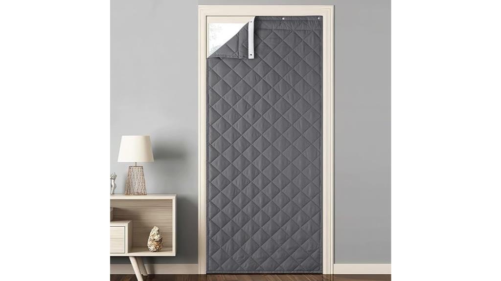 grey thermal insulated door curtains