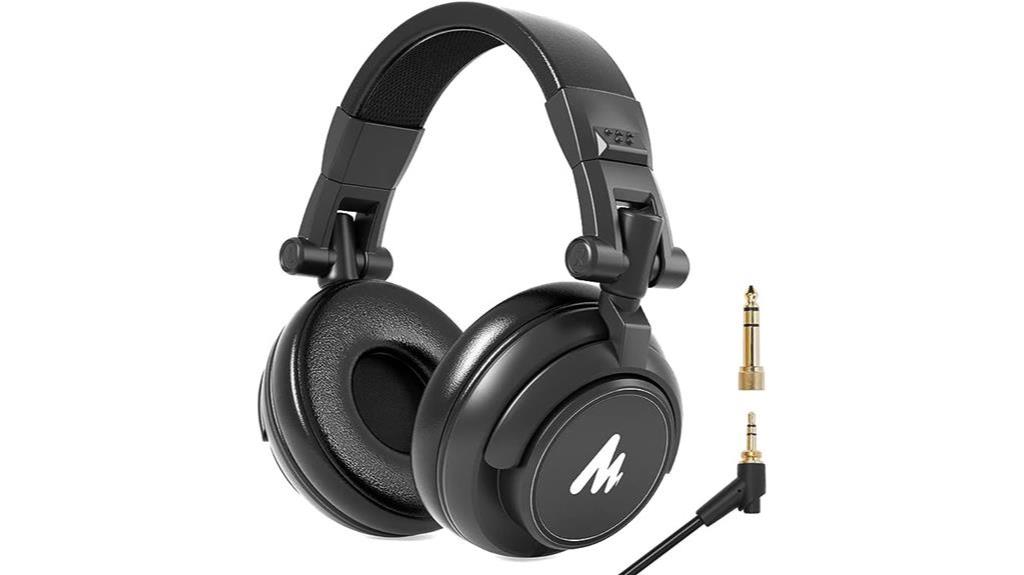 high quality black studio headphones