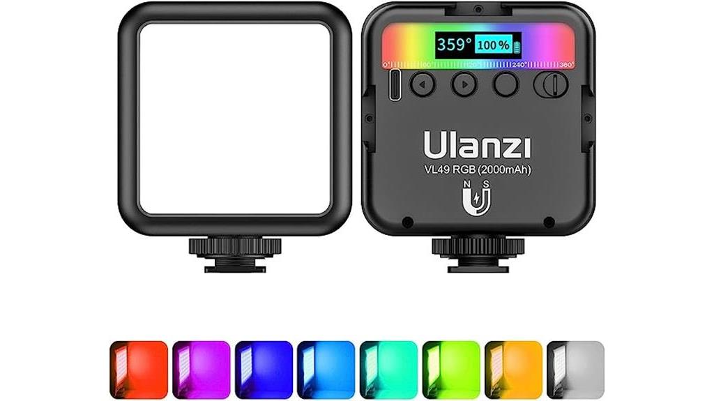 portable rgb video lighting