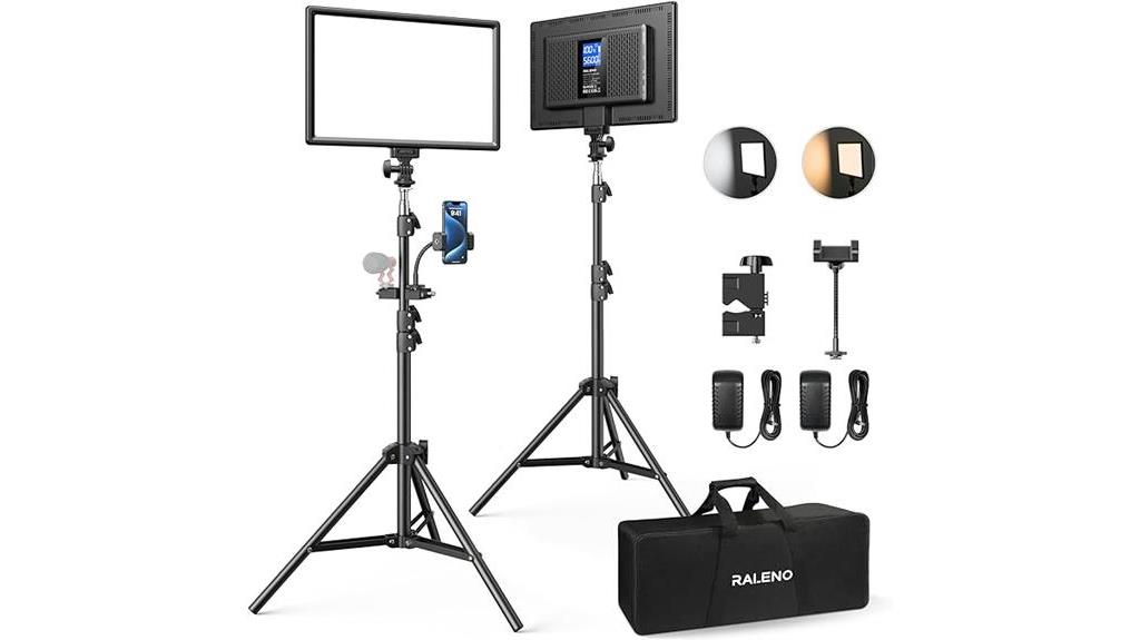 raleno led video light and stand kit