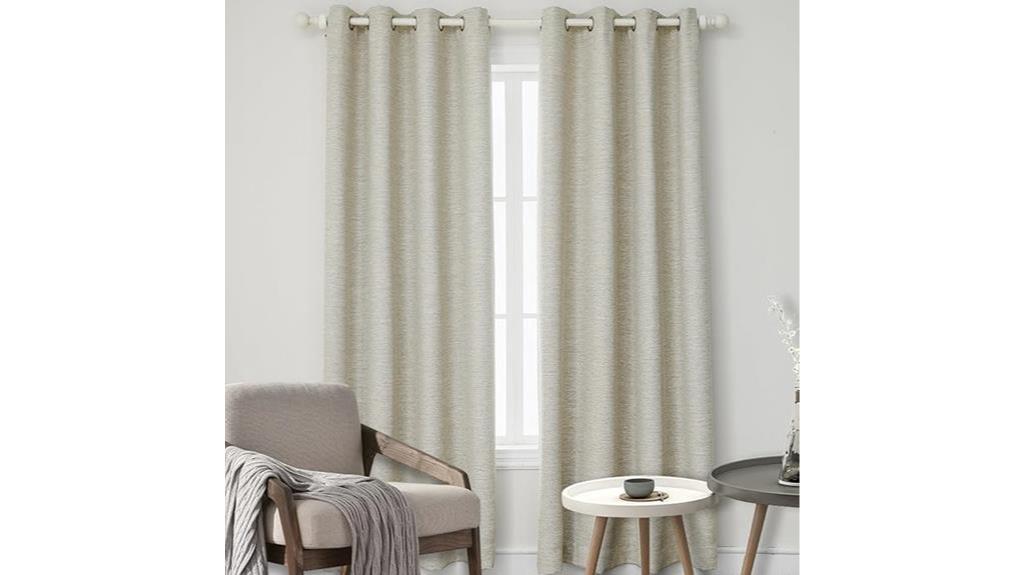 senjoo beige blackout curtains