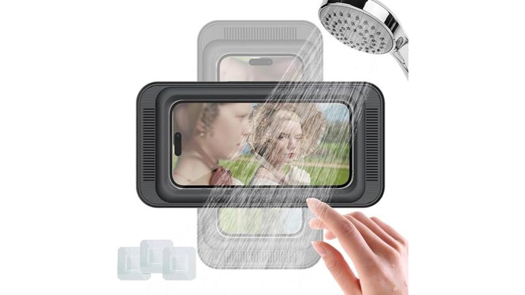 waterproof shower phone holder