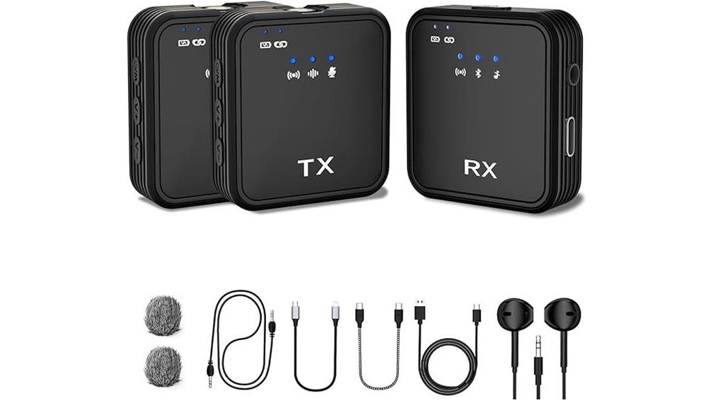 wireless microphone system for video recording and interviews